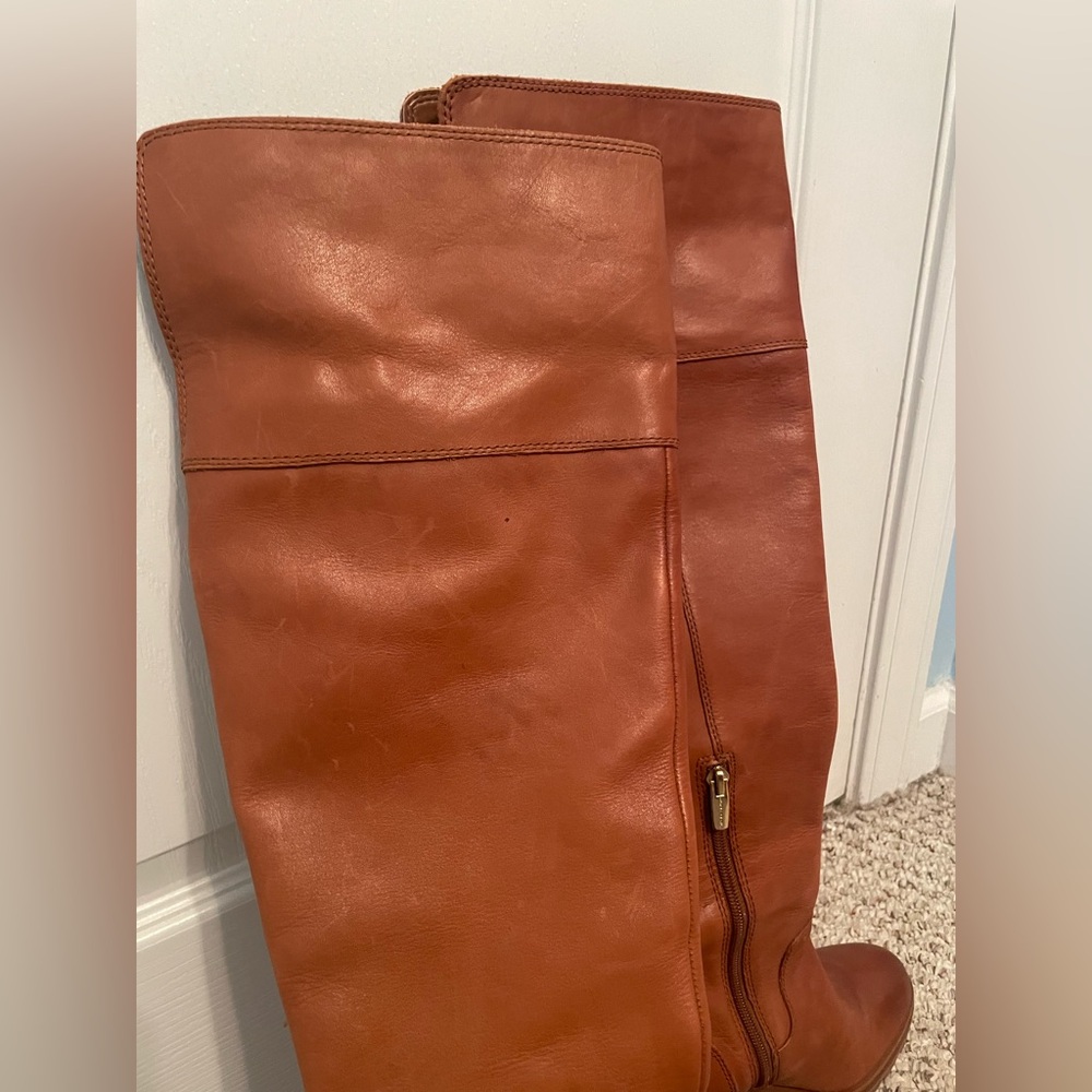 Vince Camuto New Dasemma Tan Over The Knee Block Heel Boot 6 - Picture 15 of 16